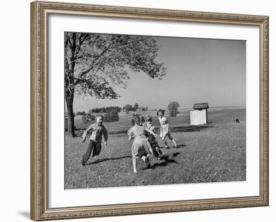 Children Playing at Recess-Bernard Hoffman-Framed Photographic Print