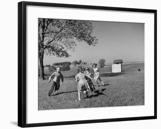 Children Playing at Recess-Bernard Hoffman-Framed Photographic Print