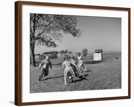 Children Playing at Recess-Bernard Hoffman-Framed Photographic Print