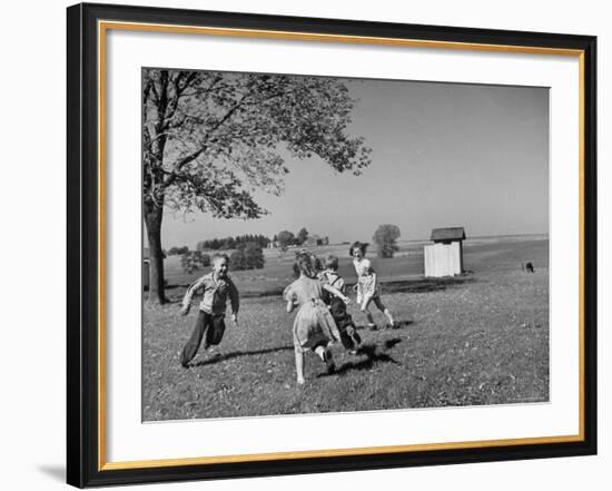 Children Playing at Recess-Bernard Hoffman-Framed Photographic Print