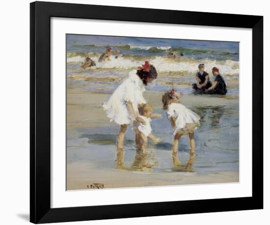 Children Playing at the Seashore-Edward Henry Potthast-Framed Art Print