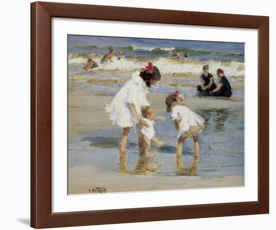 Children Playing at the Seashore-Edward Henry Potthast-Framed Art Print