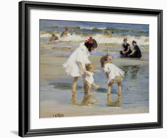 Children Playing at the Seashore-Edward Henry Potthast-Framed Art Print