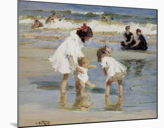 Children Playing at the Seashore-Edward Henry Potthast-Mounted Art Print