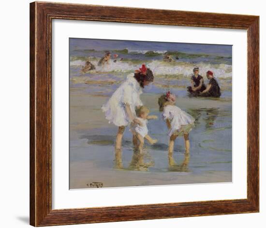 Children Playing at the Seashore-Edward Henry Potthast-Framed Giclee Print