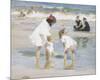 Children Playing At The Seashore-Edward Henry Potthast-Mounted Premium Giclee Print