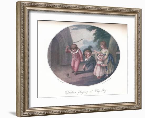 Children Playing at Whip-Top, 1910-William Hamilton-Framed Giclee Print