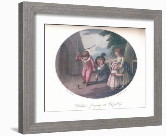 Children Playing at Whip-Top, 1910-William Hamilton-Framed Giclee Print