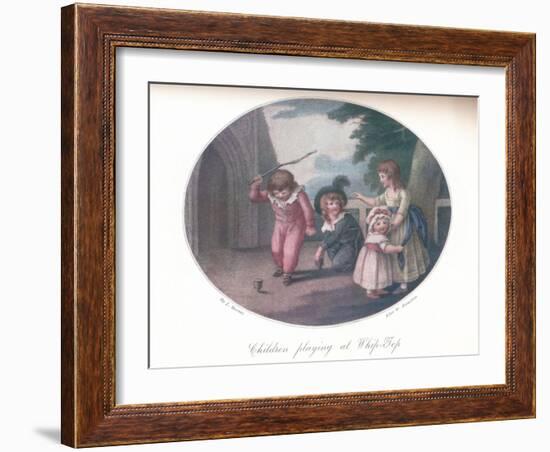 Children Playing at Whip-Top, 1910-William Hamilton-Framed Giclee Print