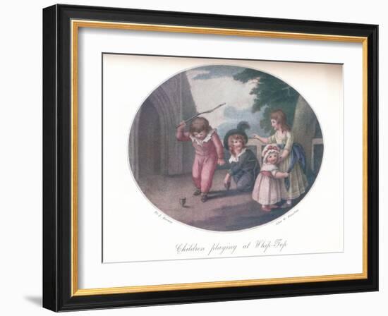 Children Playing at Whip-Top, 1910-William Hamilton-Framed Giclee Print