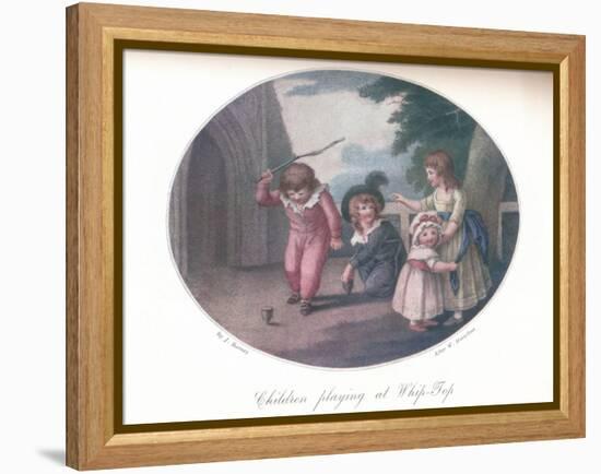 Children Playing at Whip-Top, 1910-William Hamilton-Framed Premier Image Canvas