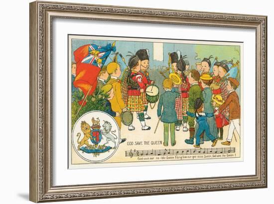 Children Playing God Save the Queen-null-Framed Art Print