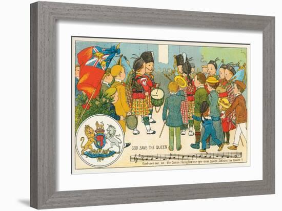 Children Playing God Save the Queen-null-Framed Art Print