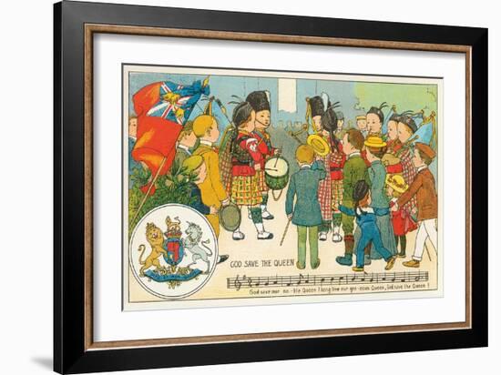 Children Playing God Save the Queen-null-Framed Art Print