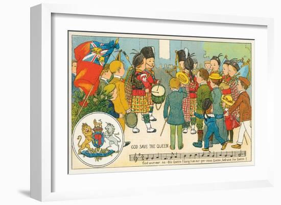 Children Playing God Save the Queen-null-Framed Art Print
