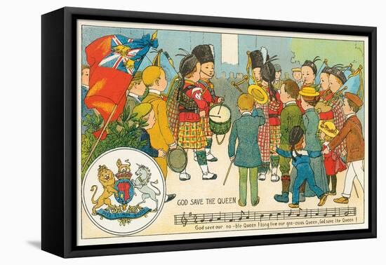 Children Playing God Save the Queen-null-Framed Stretched Canvas