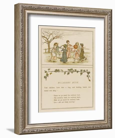 Children Playing Here We Go Round the Mulberry Bush-null-Framed Art Print