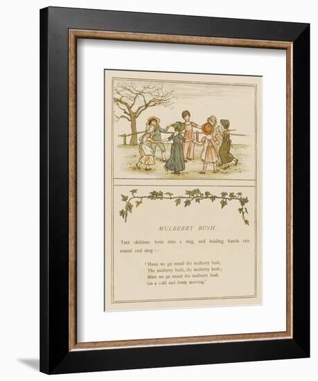 Children Playing Here We Go Round the Mulberry Bush-null-Framed Art Print