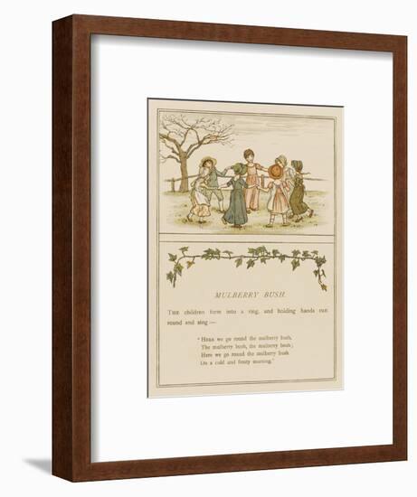 Children Playing Here We Go Round the Mulberry Bush-null-Framed Art Print