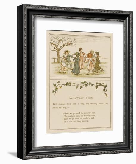 Children Playing Here We Go Round the Mulberry Bush-null-Framed Art Print