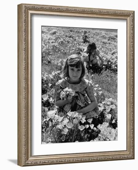 Children Playing in a Field of Wildflowers-J^ R^ Eyerman-Framed Photographic Print