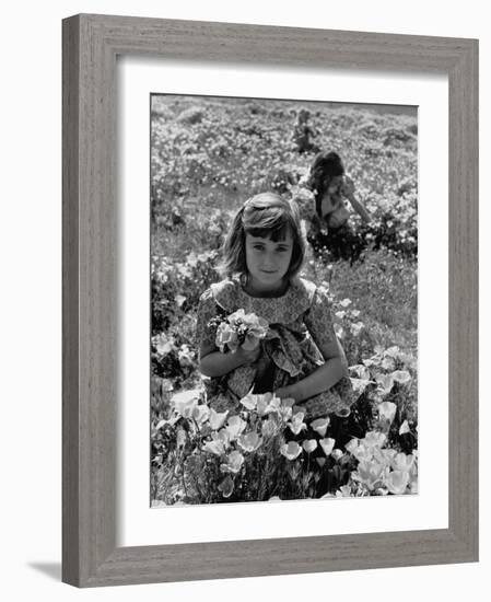 Children Playing in a Field of Wildflowers-J^ R^ Eyerman-Framed Photographic Print