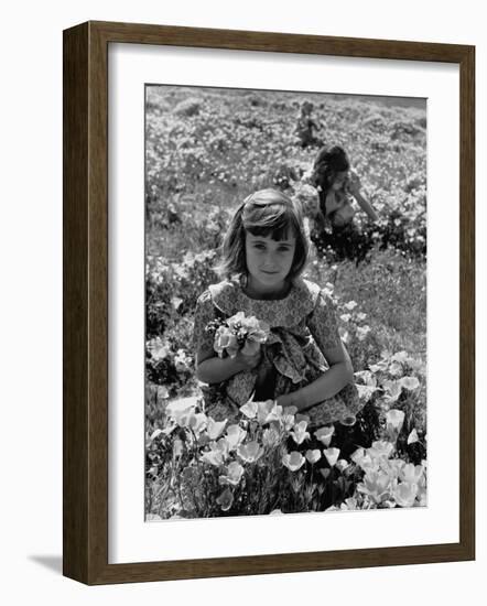 Children Playing in a Field of Wildflowers-J^ R^ Eyerman-Framed Photographic Print