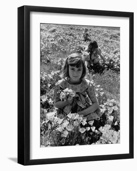 Children Playing in a Field of Wildflowers-J^ R^ Eyerman-Framed Photographic Print