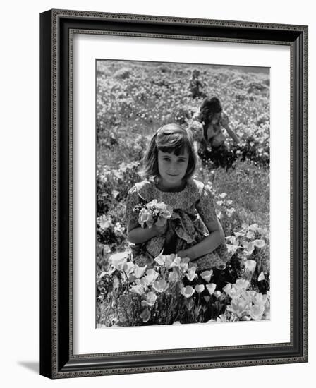 Children Playing in a Field of Wildflowers-J^ R^ Eyerman-Framed Photographic Print