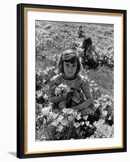Children Playing in a Field of Wildflowers-J^ R^ Eyerman-Framed Photographic Print