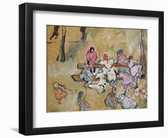 Children Playing in Rue Caulaincourt, C.1907-14 (Oil on Canvas)-Louis Valtat-Framed Giclee Print