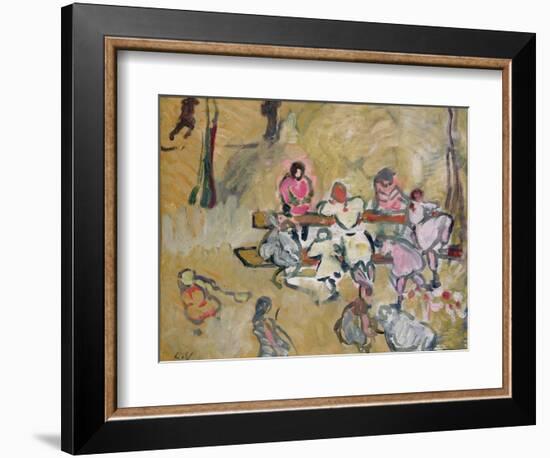 Children Playing in Rue Caulaincourt, C.1907-14 (Oil on Canvas)-Louis Valtat-Framed Giclee Print