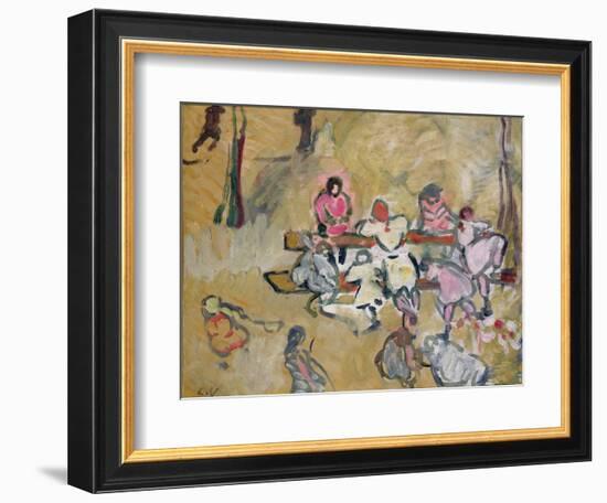 Children Playing in Rue Caulaincourt, C.1907-14 (Oil on Canvas)-Louis Valtat-Framed Giclee Print