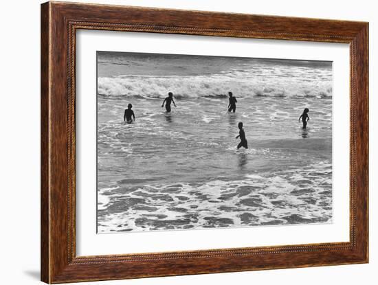 Children Playing in Sea, Somnath-null-Framed Photographic Print