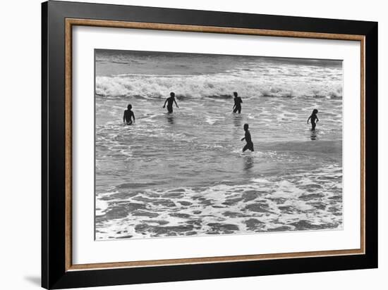 Children Playing in Sea, Somnath-null-Framed Photographic Print