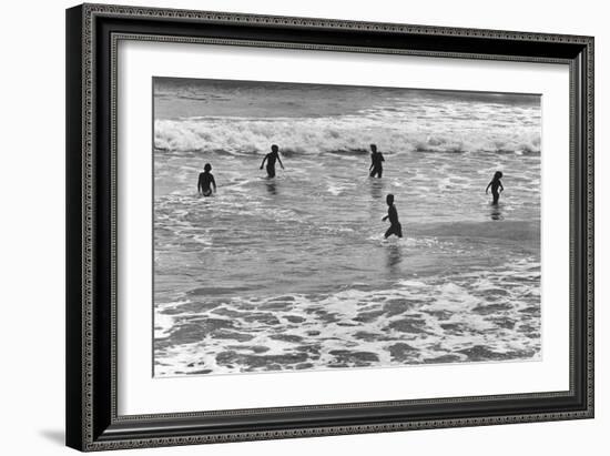 Children Playing in Sea, Somnath-null-Framed Photographic Print