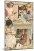 Children Playing in the Kitchen-null-Mounted Art Print