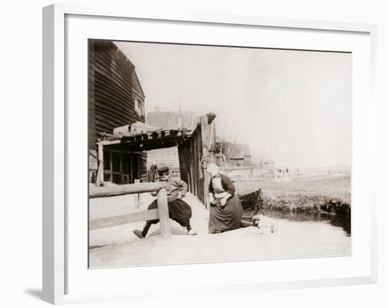 Children Playing, Marken Island, Netherlands, 1898-James Batkin-Framed Photographic Print