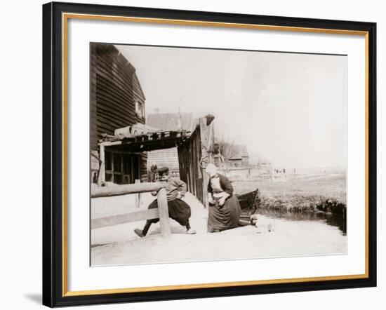 Children Playing, Marken Island, Netherlands, 1898-James Batkin-Framed Photographic Print