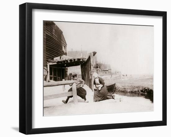 Children Playing, Marken Island, Netherlands, 1898-James Batkin-Framed Photographic Print