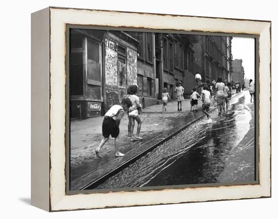 Children Playing on 103rd Street in Puerto Rican Community in Harlem-Ralph Morse-Framed Premier Image Canvas