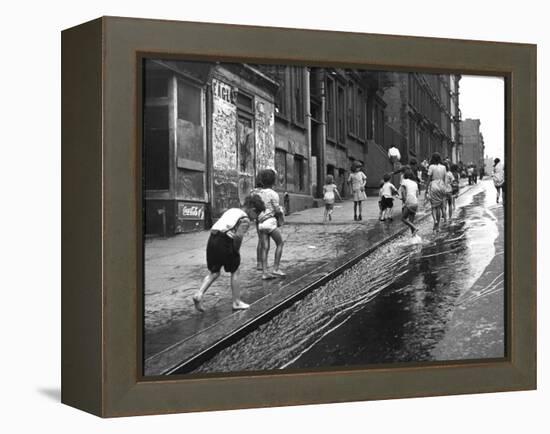 Children Playing on 103rd Street in Puerto Rican Community in Harlem-Ralph Morse-Framed Premier Image Canvas