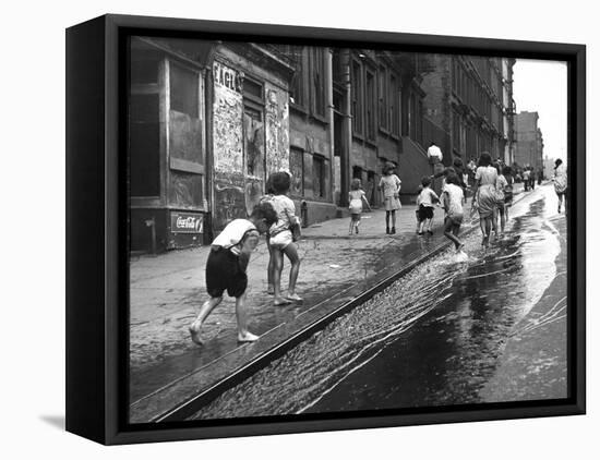 Children Playing on 103rd Street in Puerto Rican Community in Harlem-Ralph Morse-Framed Premier Image Canvas