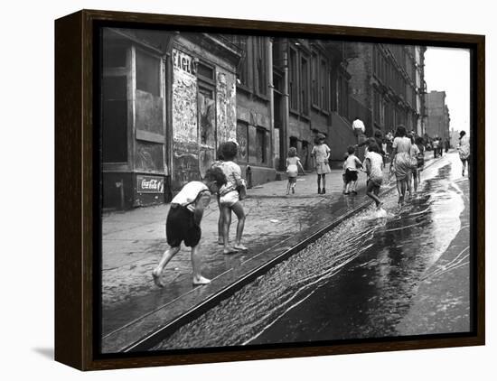 Children Playing on 103rd Street in Puerto Rican Community in Harlem-Ralph Morse-Framed Premier Image Canvas