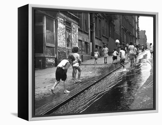 Children Playing on 103rd Street in Puerto Rican Community in Harlem-Ralph Morse-Framed Premier Image Canvas