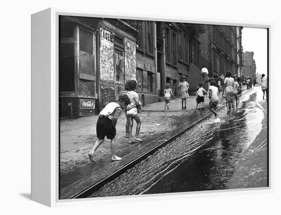 Children Playing on 103rd Street in Puerto Rican Community in Harlem-Ralph Morse-Framed Premier Image Canvas