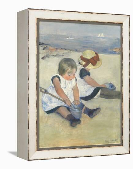 Children Playing on the Beach, 1884-Mary Cassatt-Framed Premier Image Canvas