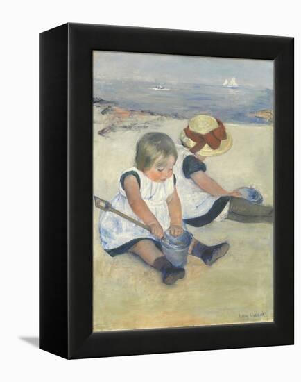 Children Playing on the Beach, 1884-Mary Cassatt-Framed Premier Image Canvas
