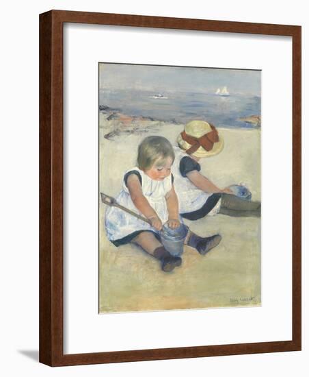 Children Playing on the Beach, 1884-Mary Cassatt-Framed Giclee Print