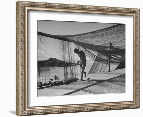 Children Playing on the Beach Collecting Mussels, Clams, and Oysters-null-Framed Photographic Print